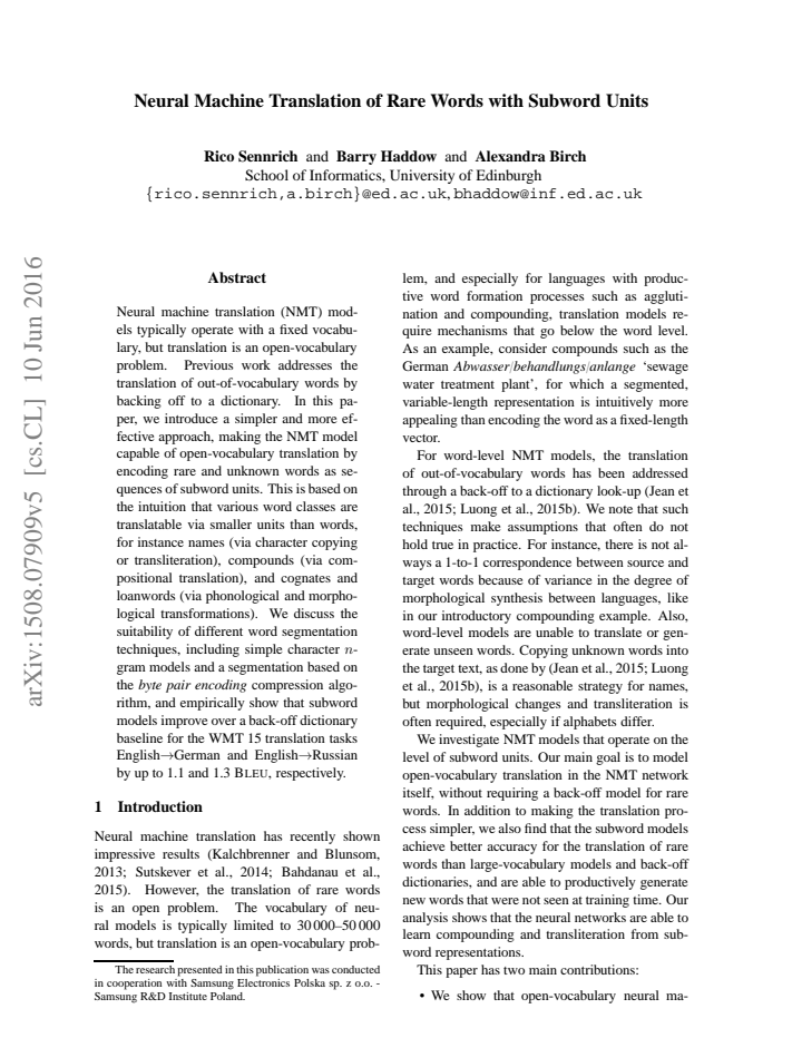 First page