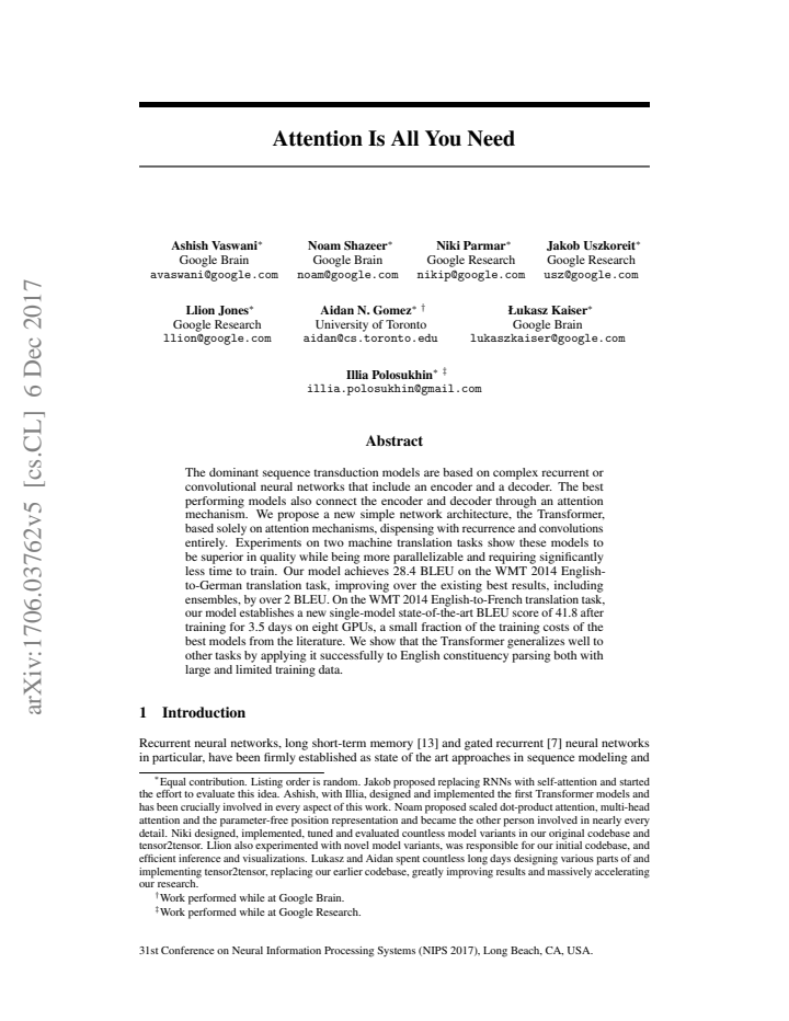 First page