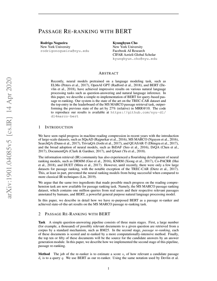 First page