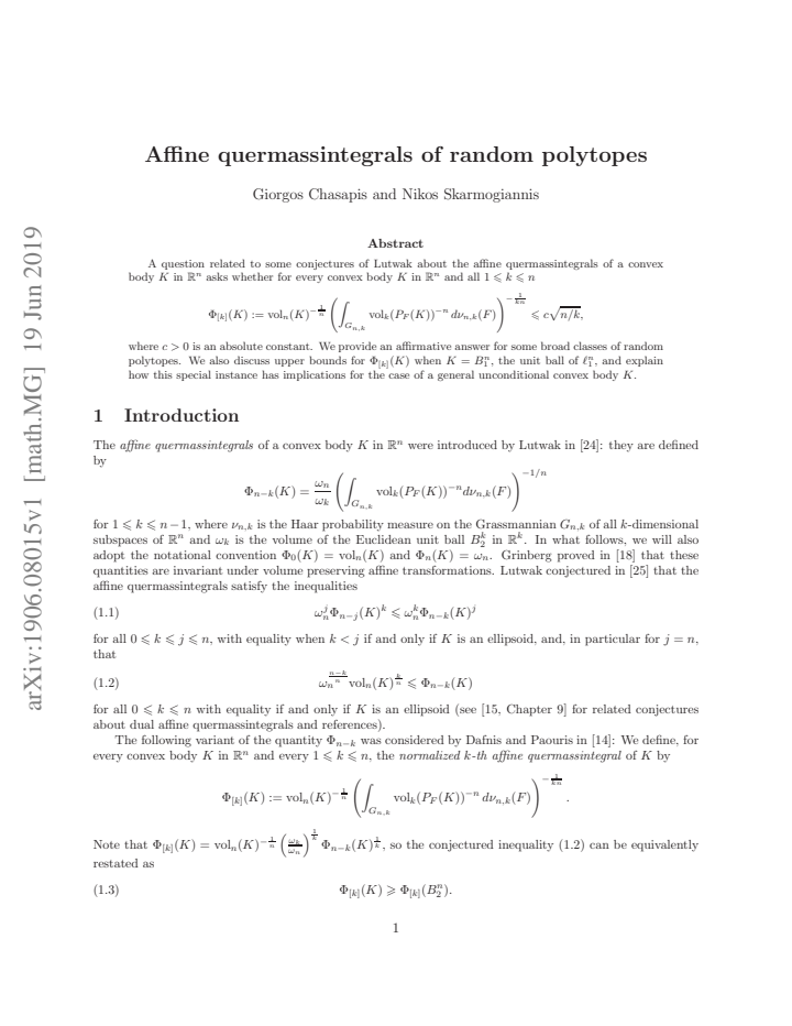 First page