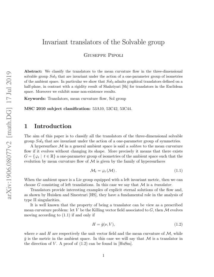 First page