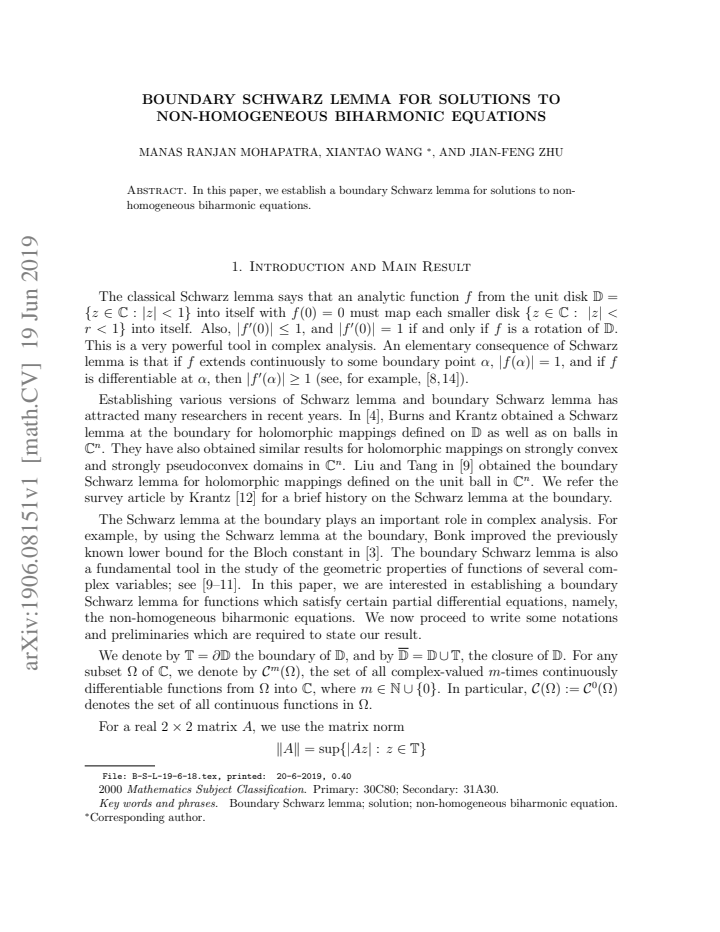 First page