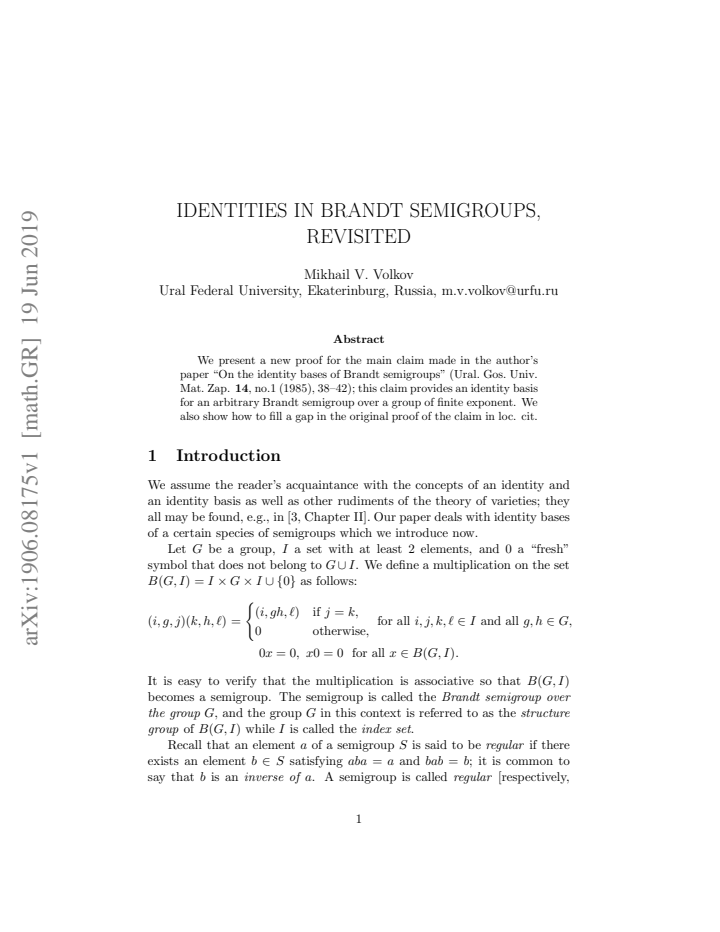 First page