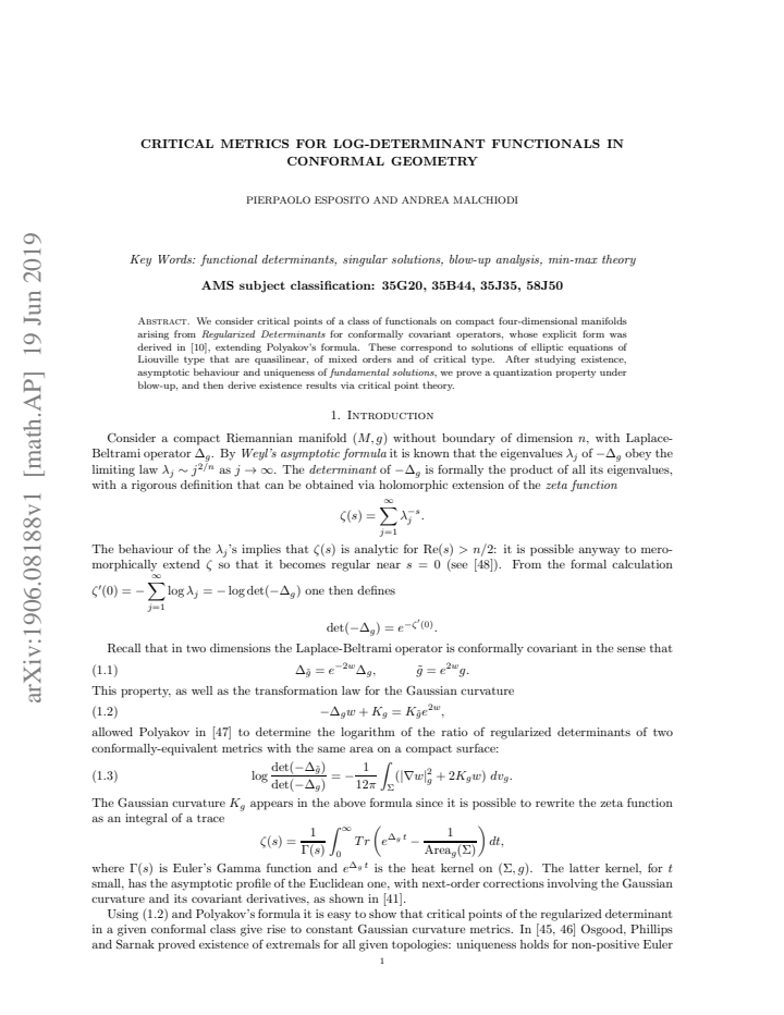 First page