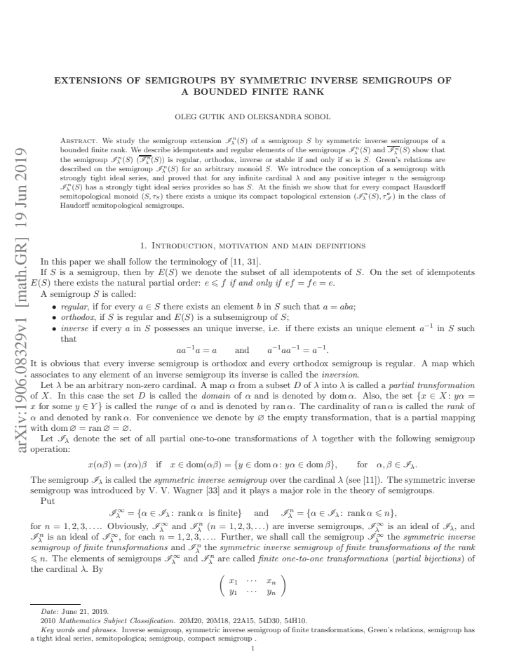 First page