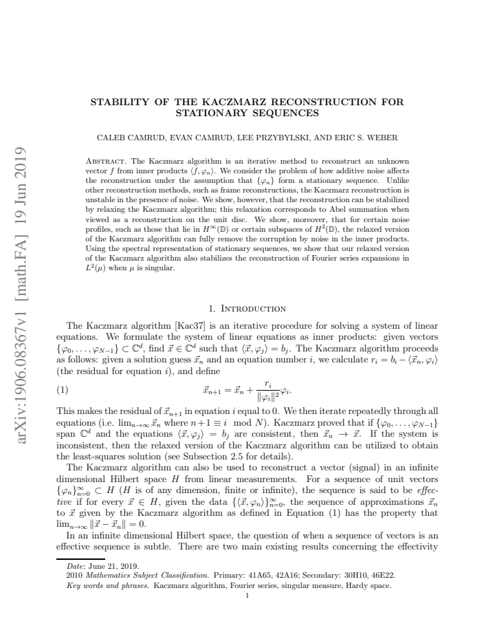 First page