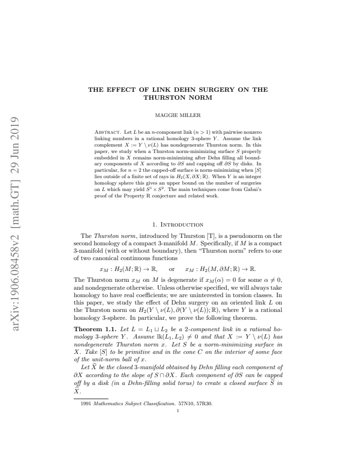 First page