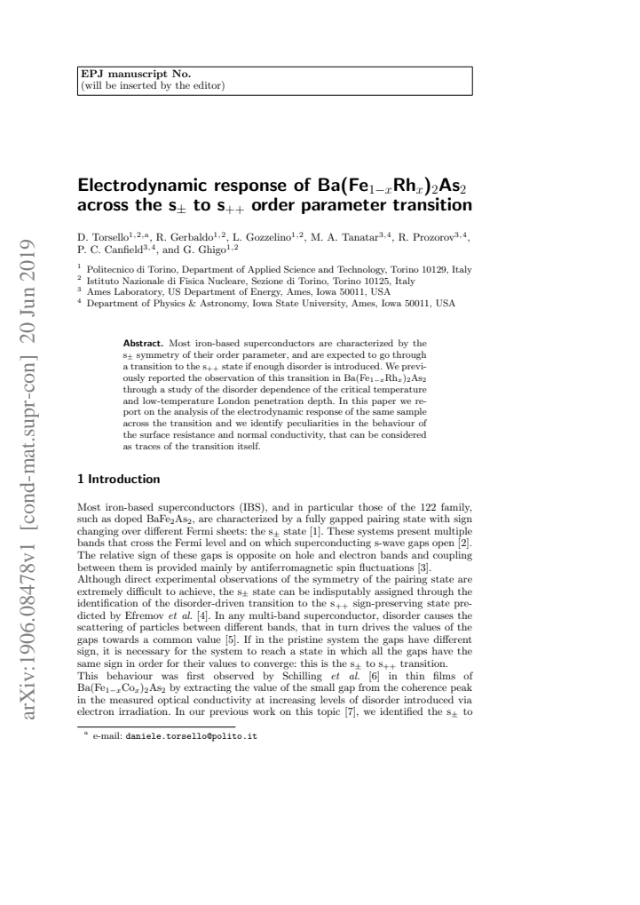 First page