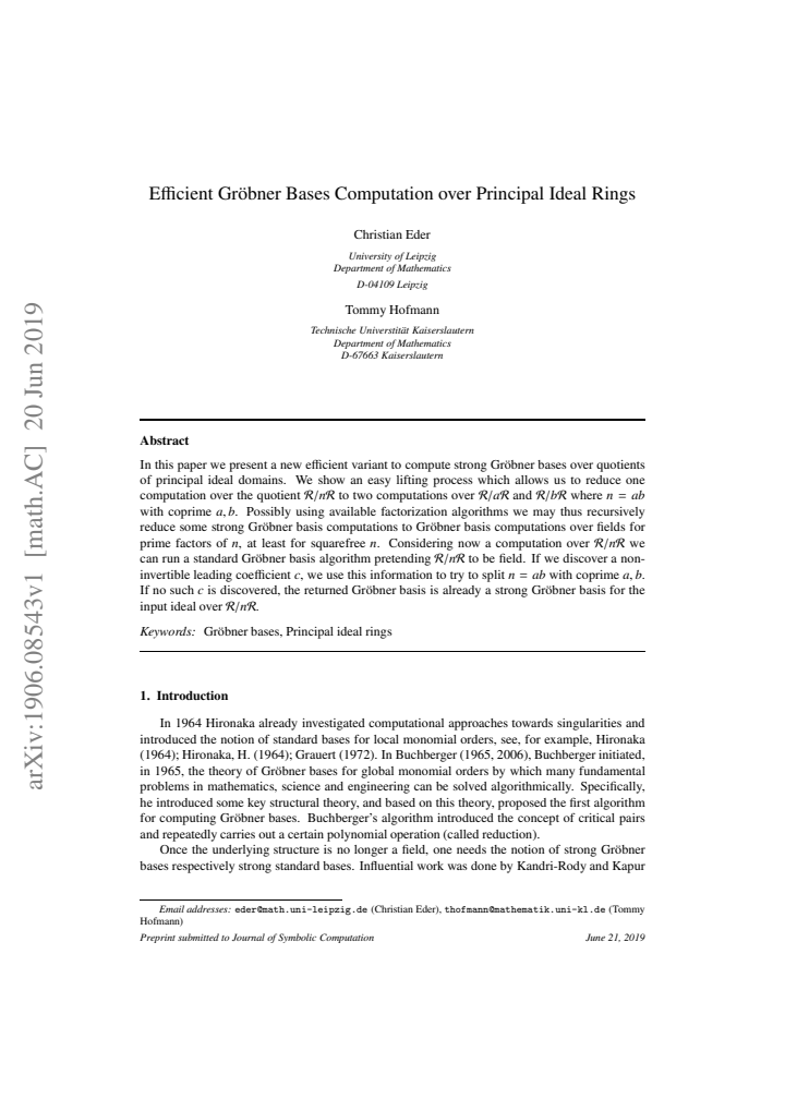 First page