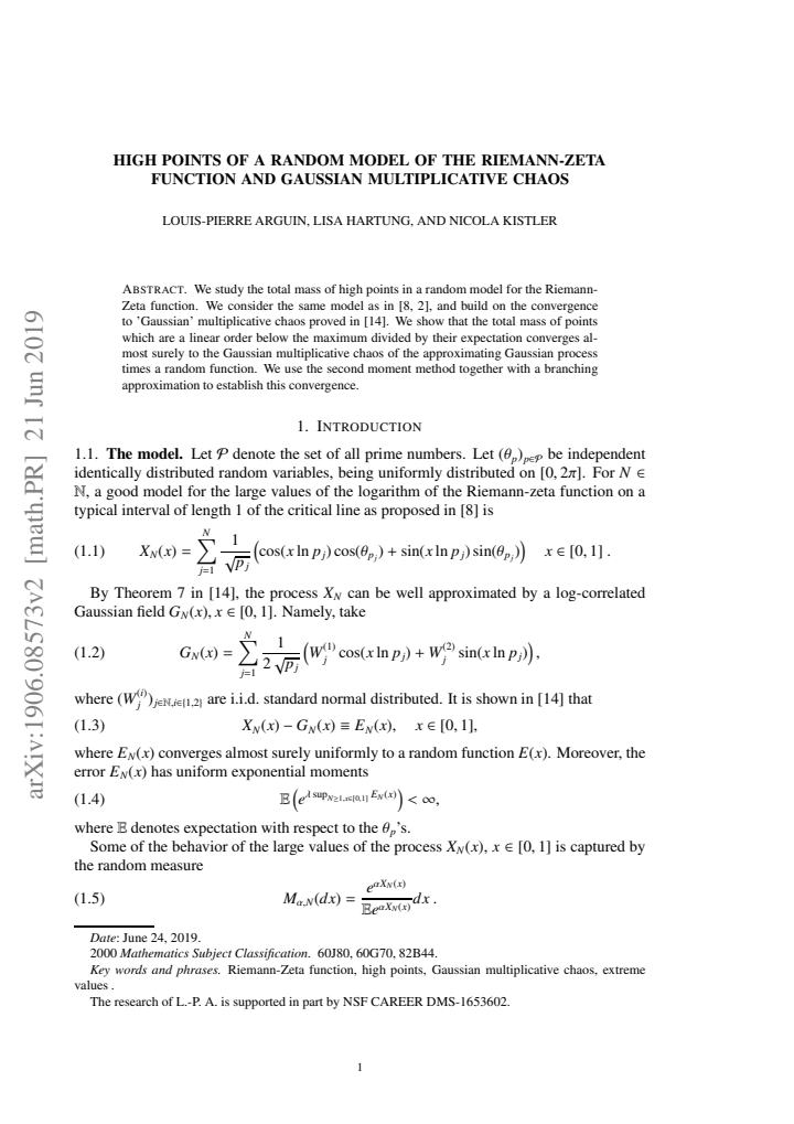 First page