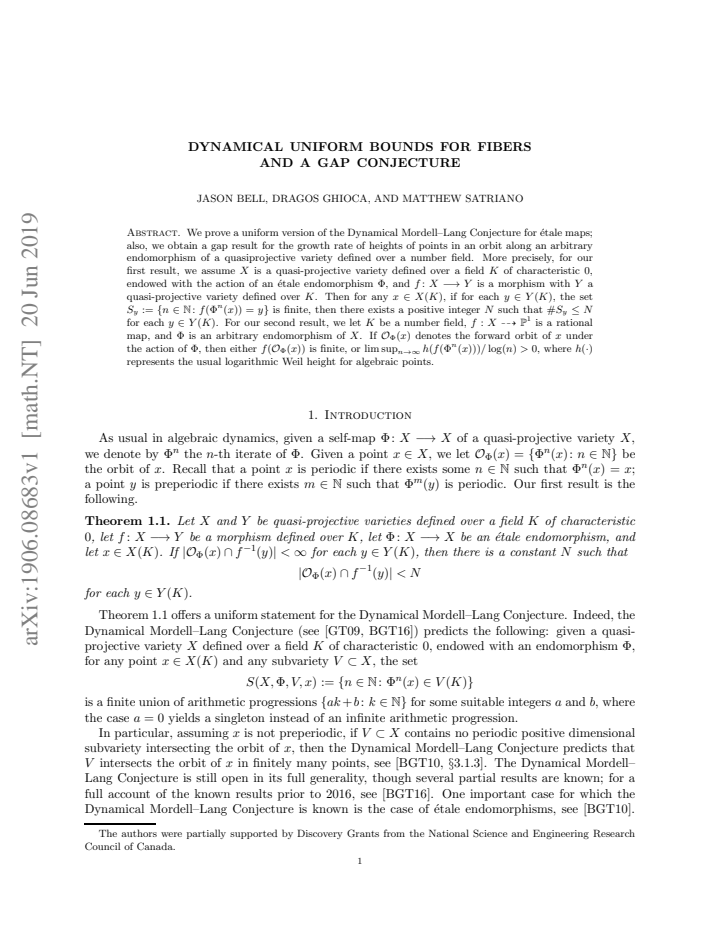 First page