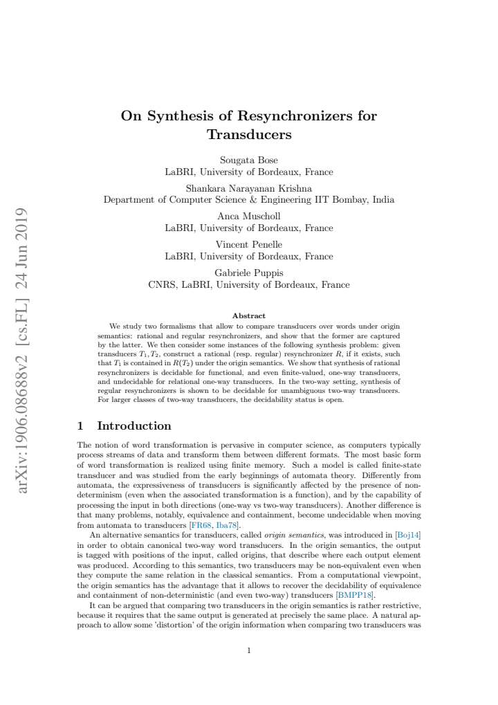 First page