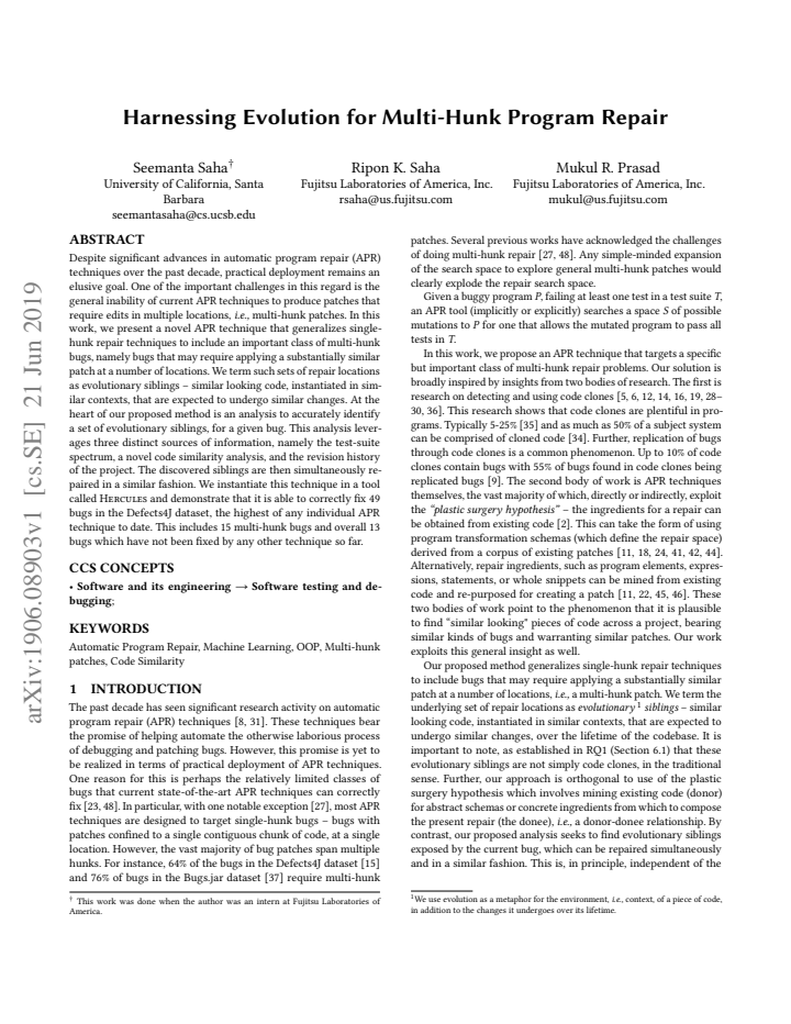 First page