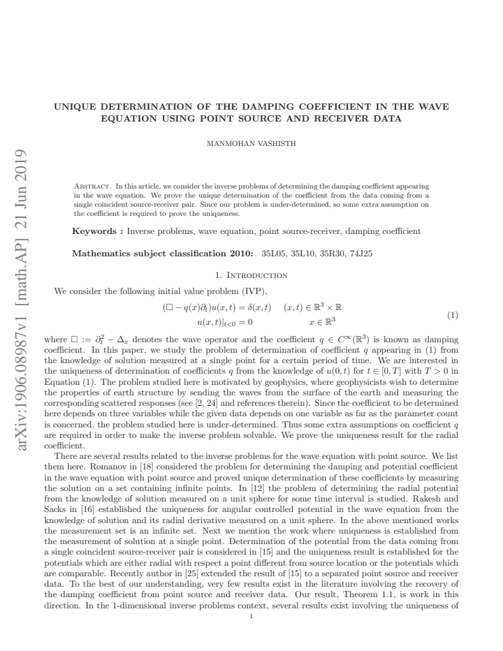 First page