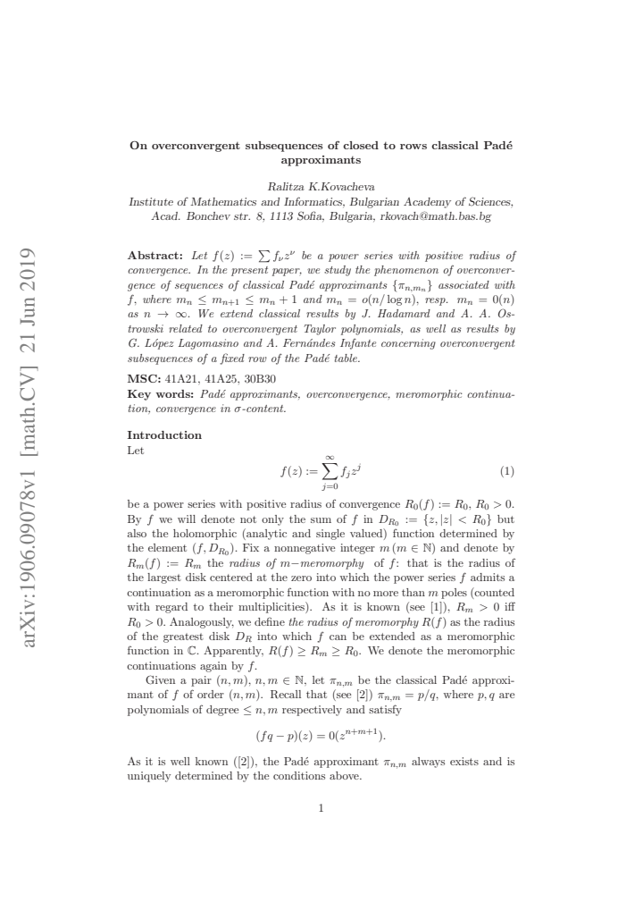 First page