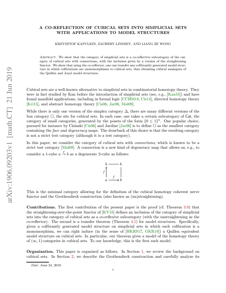 First page