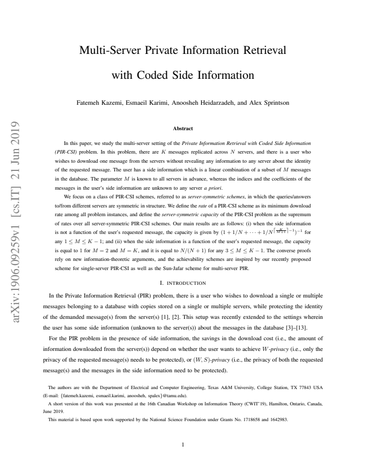 First page
