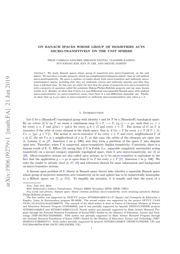 First page