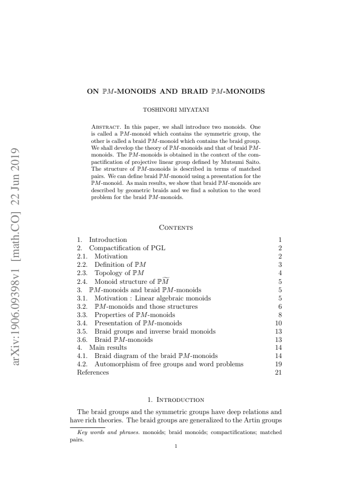 First page