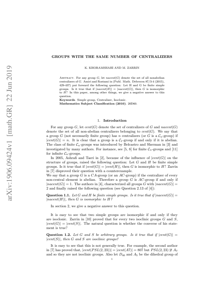 First page