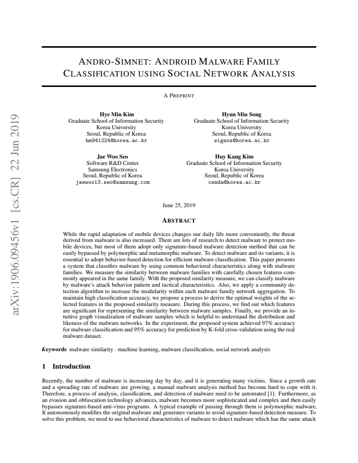First page