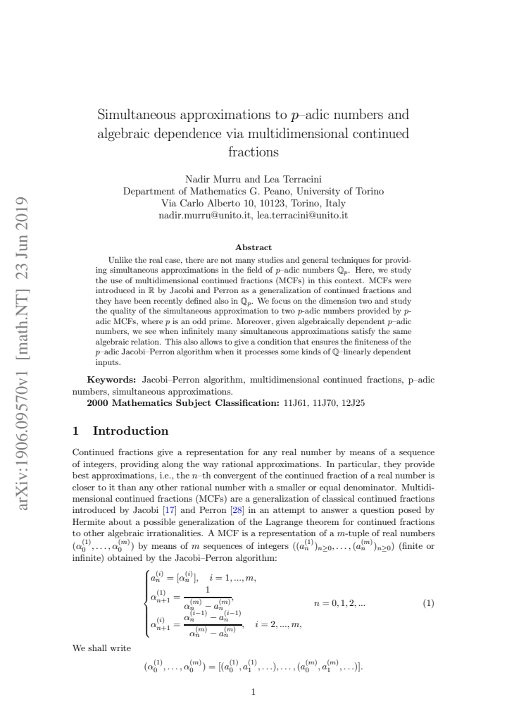First page