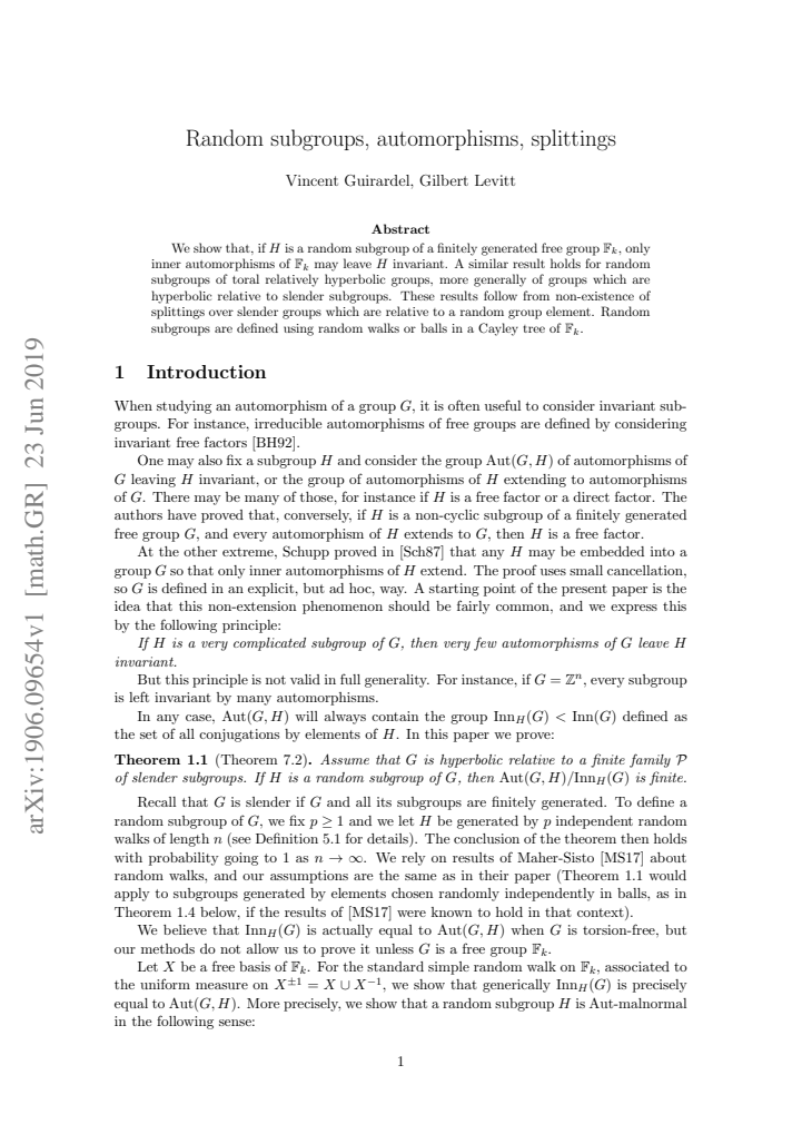 First page