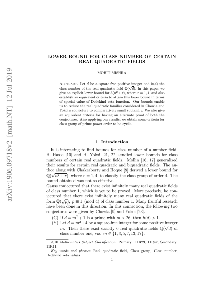 First page