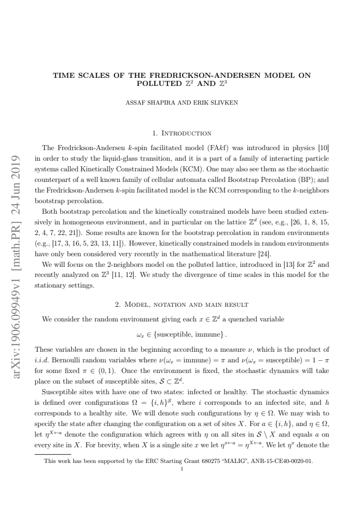 First page
