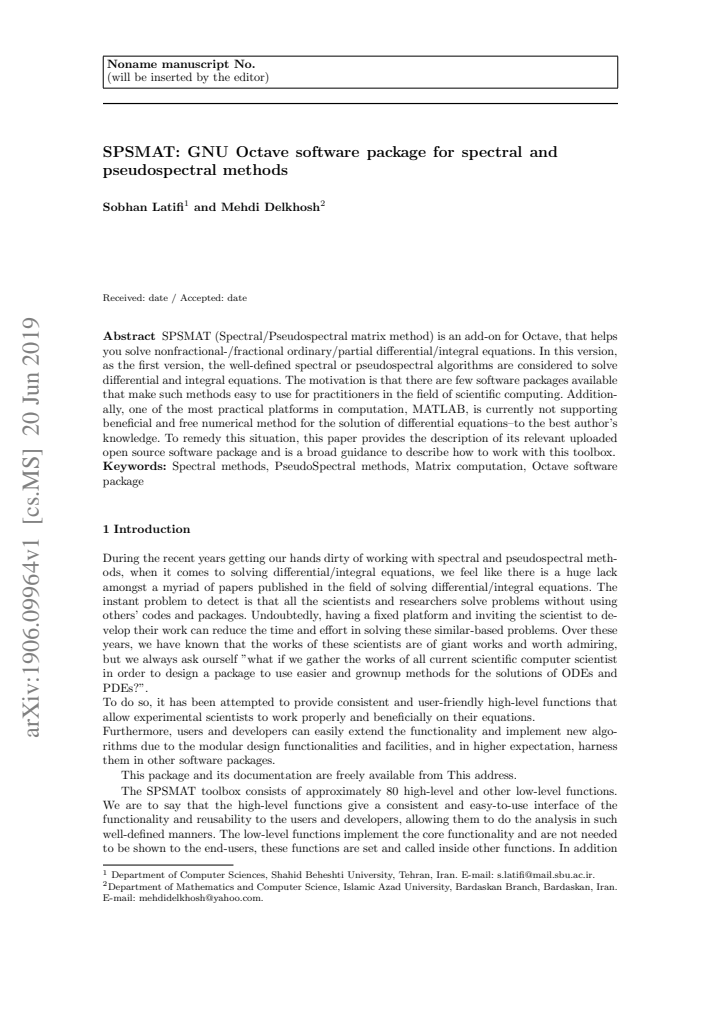First page