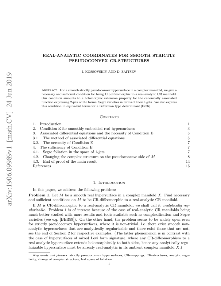 First page