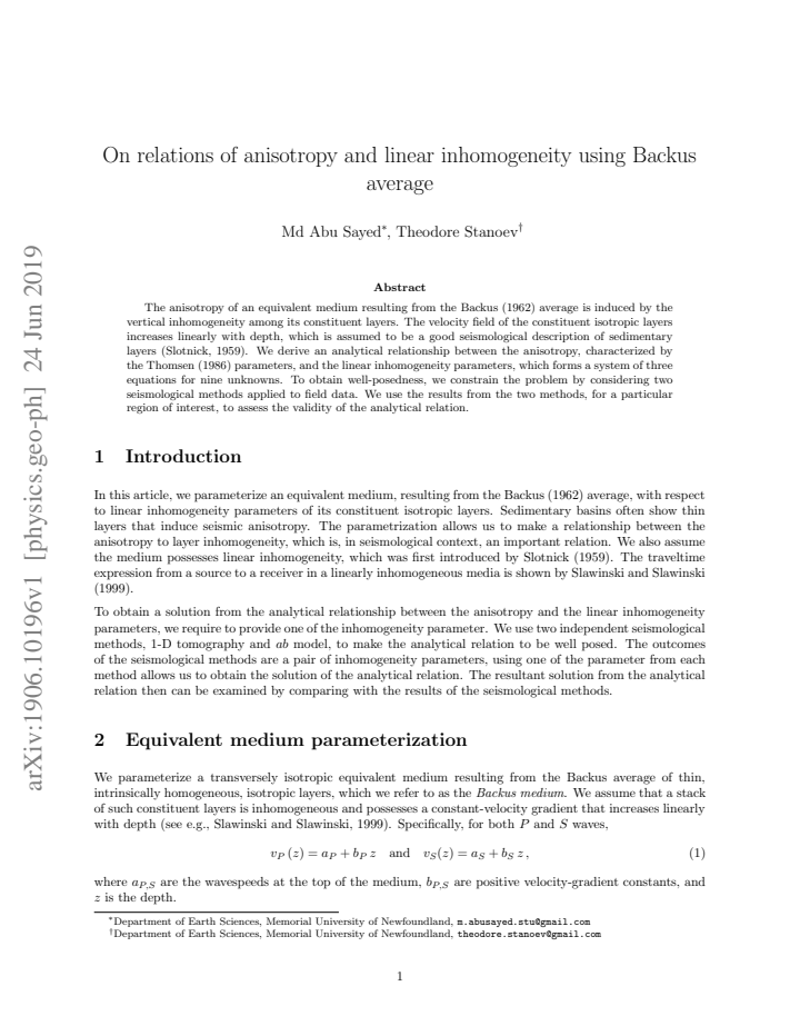First page