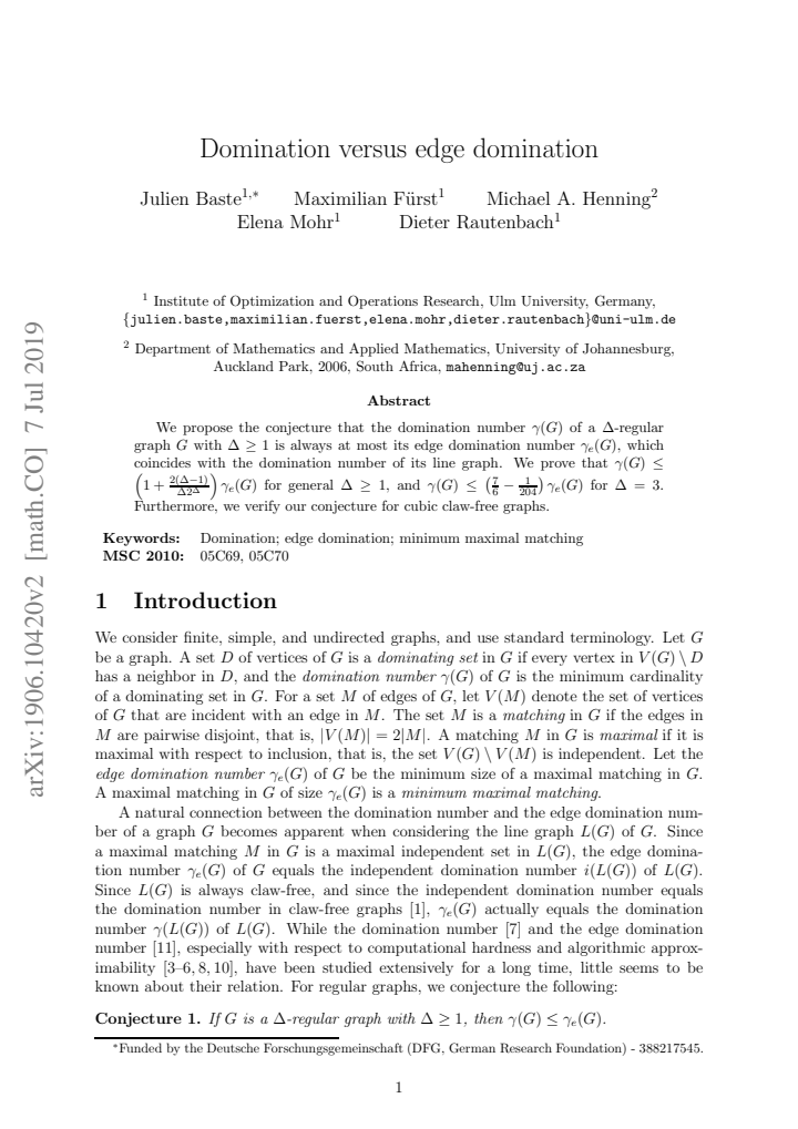 First page