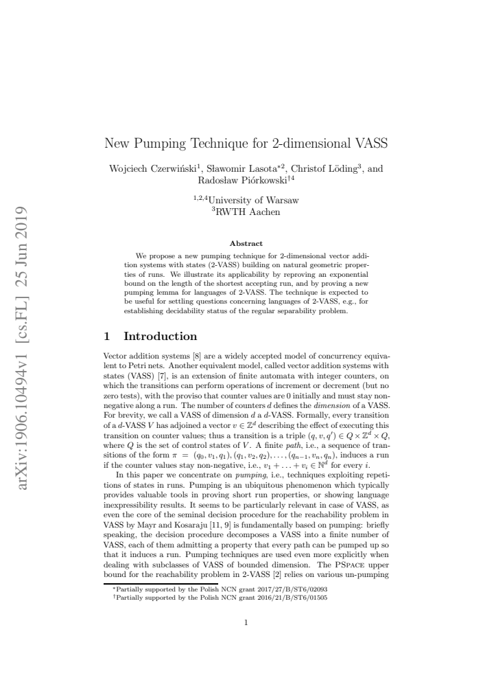 First page