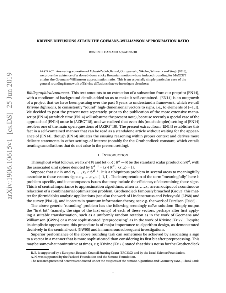 First page