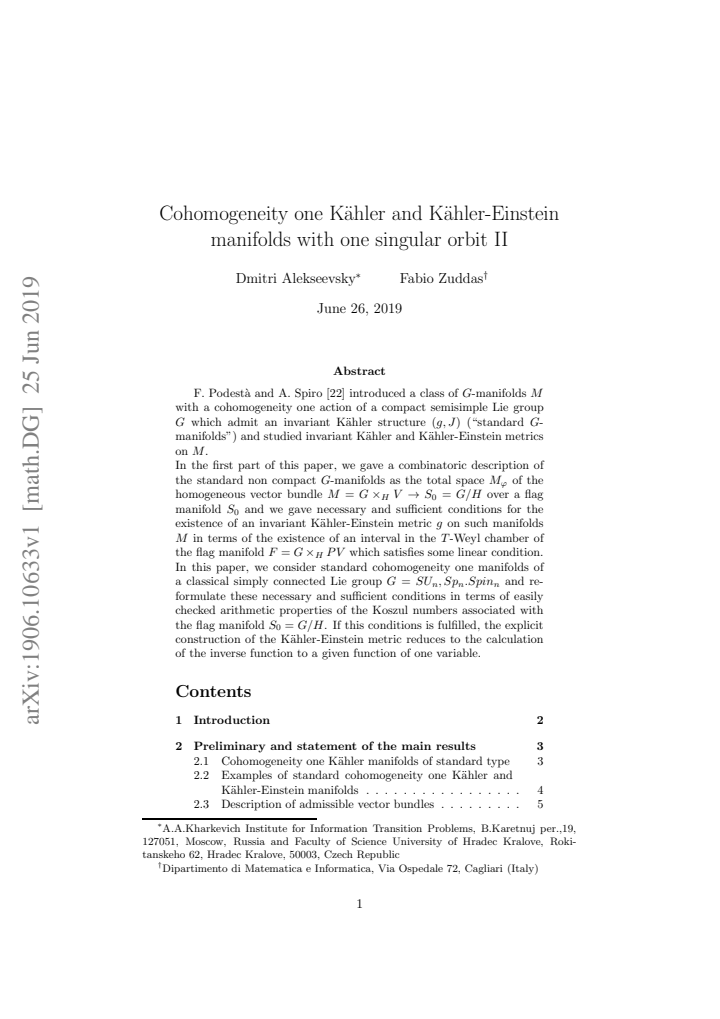 First page
