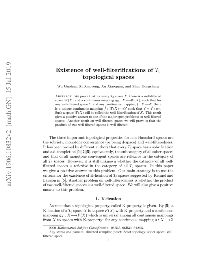 First page