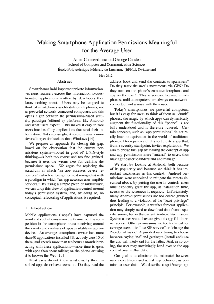 First page