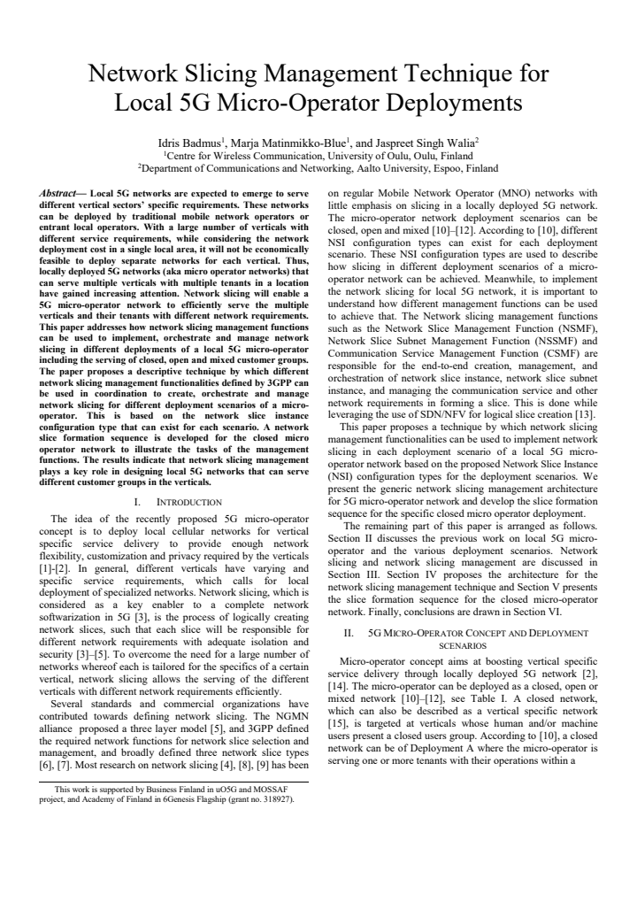 First page