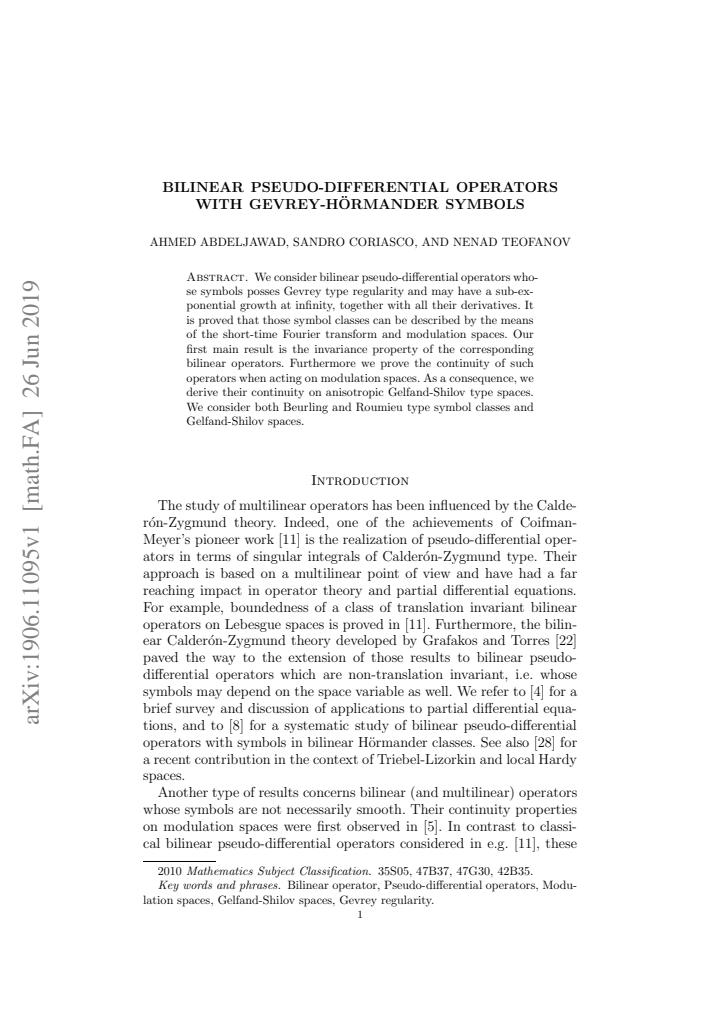 First page