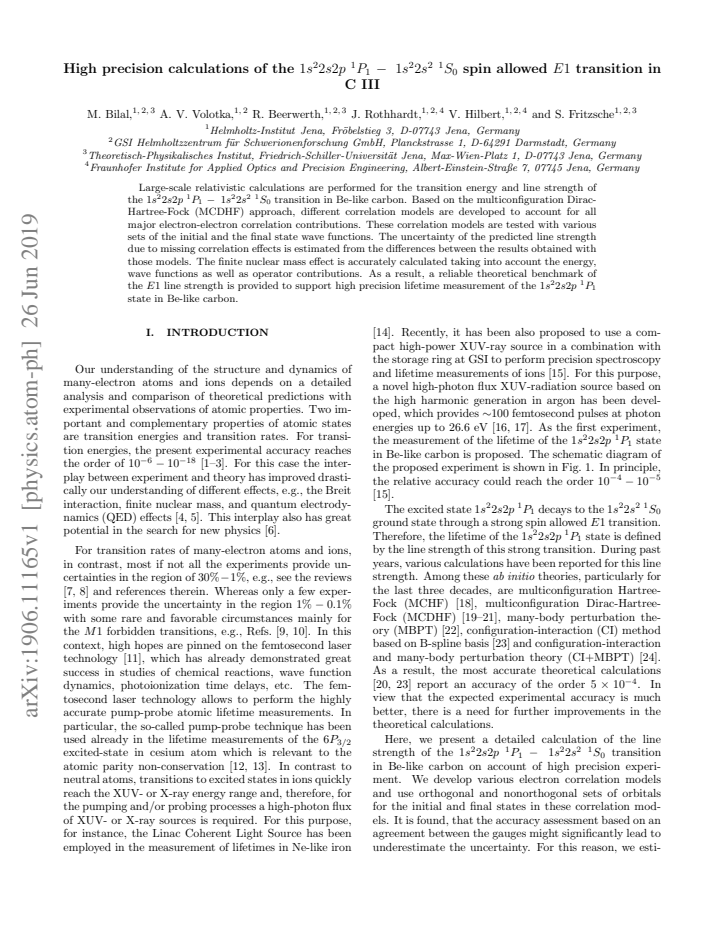 First page