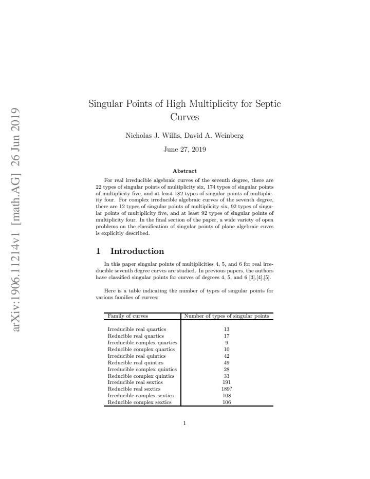 First page