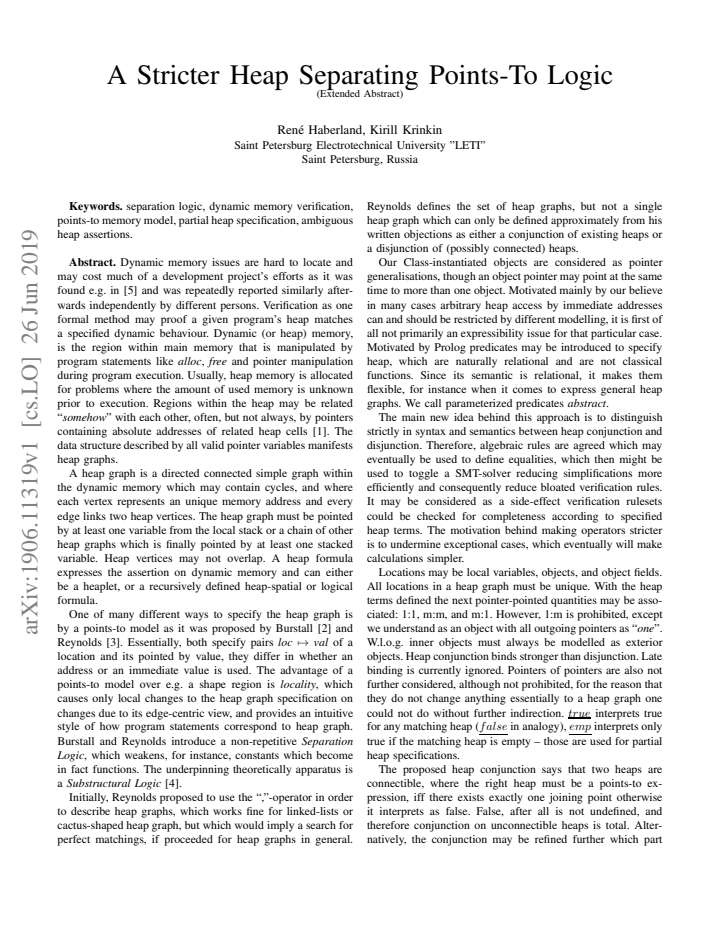 First page