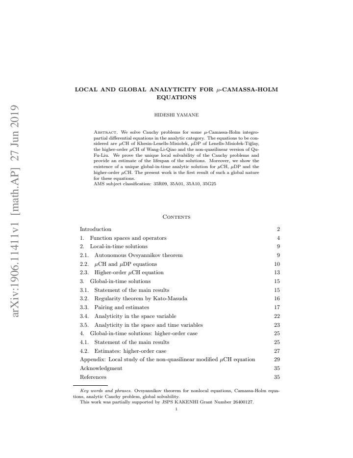 First page