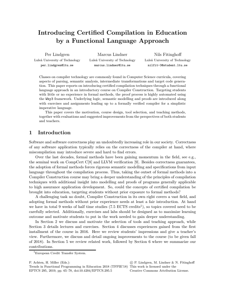 First page