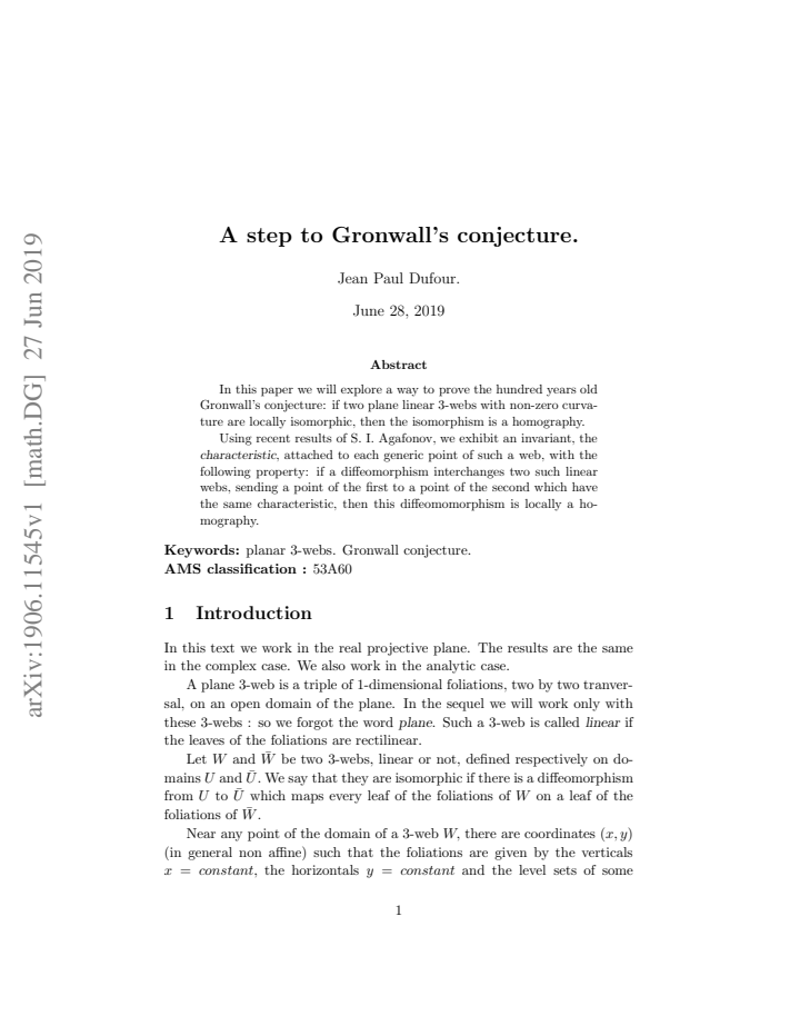 First page