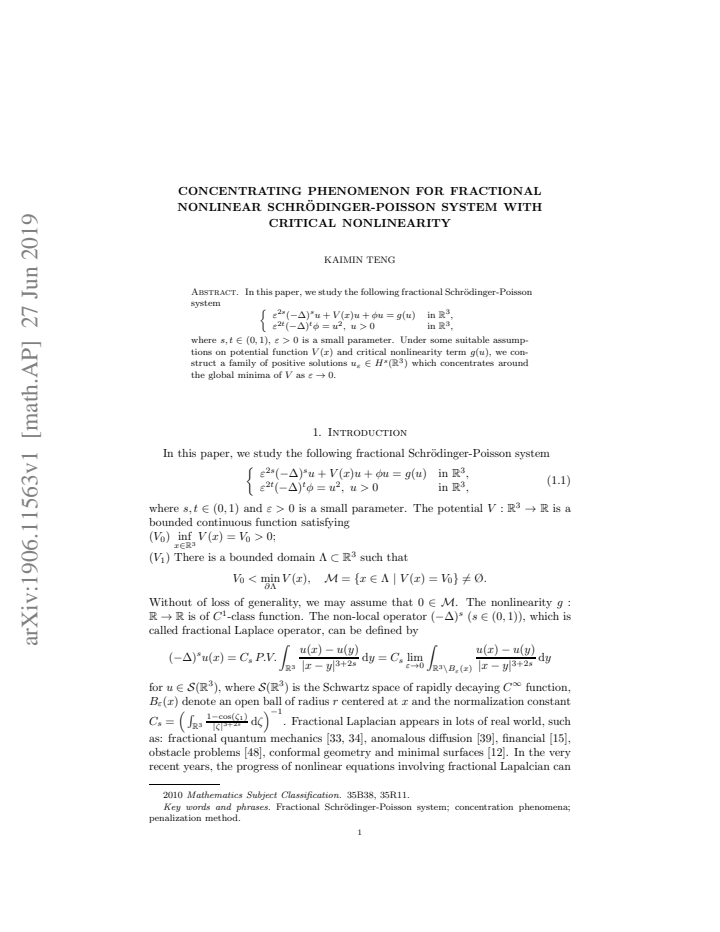 First page
