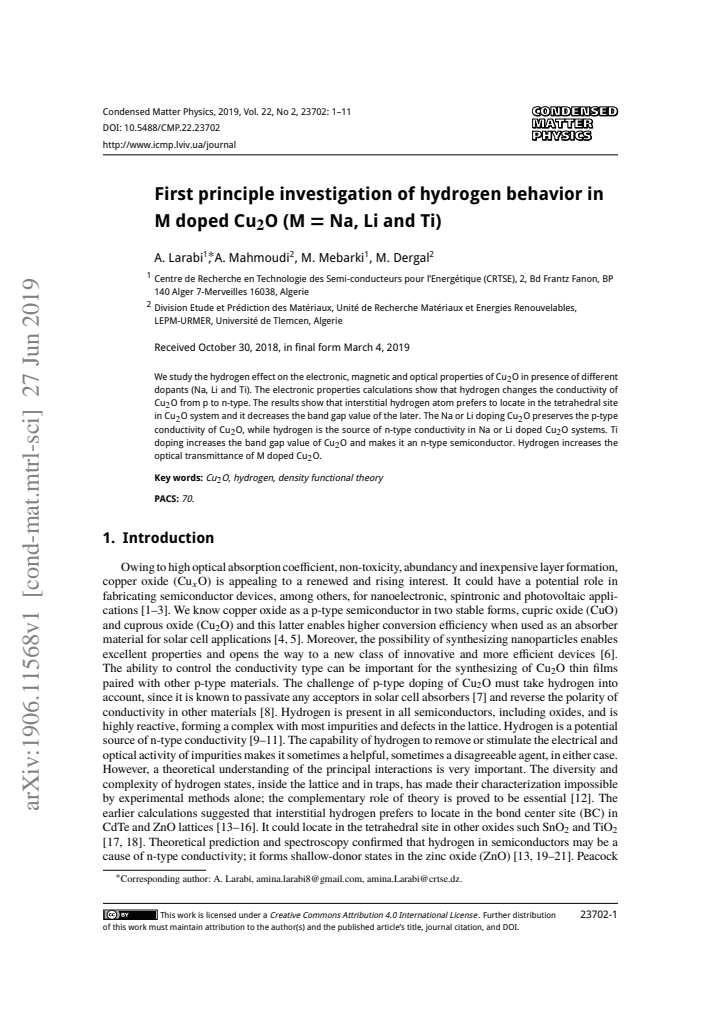 First page