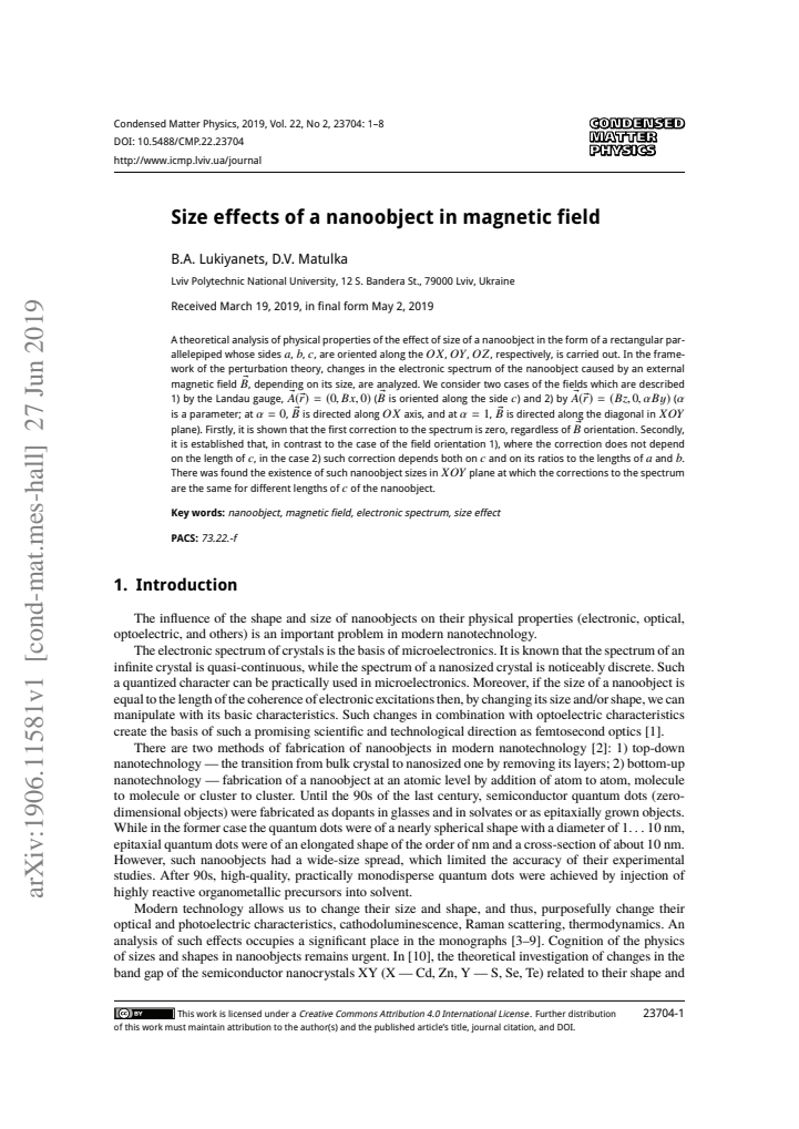 First page