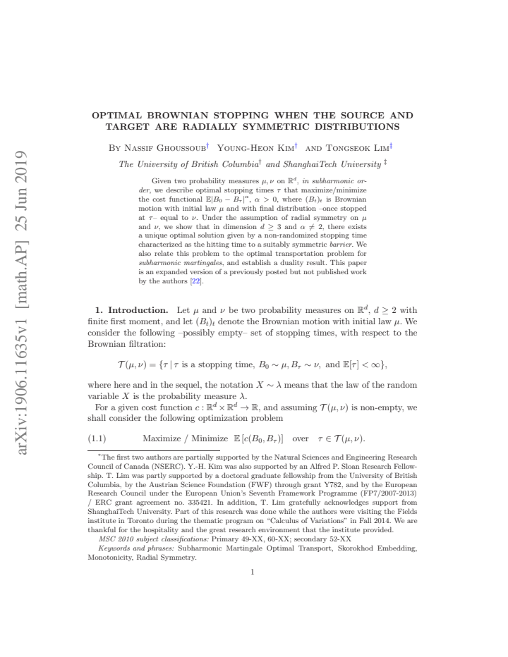 First page